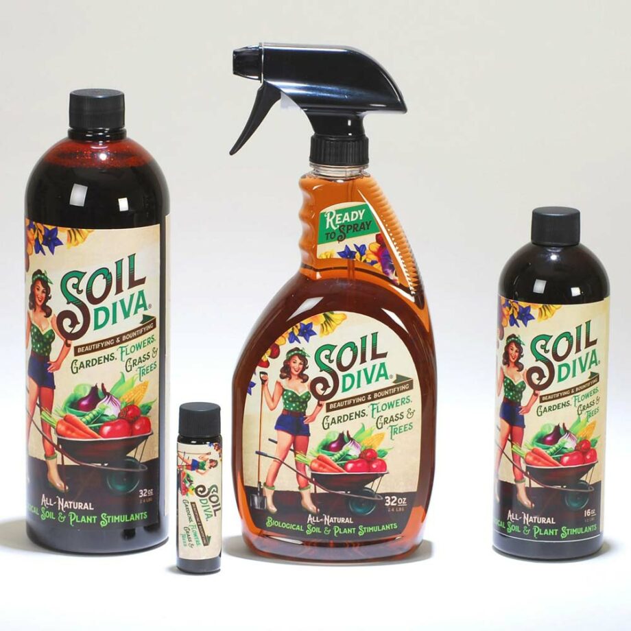 Soil Diva Product Line of concentrate and ready-to-spray bottles